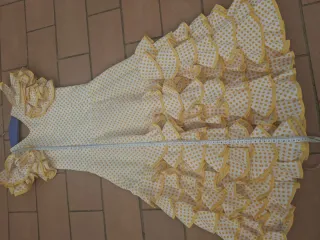 Traje Flamenco Niña Amarillo 4-6 Años