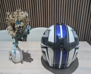 Casco Arai Chaser Drudi Performance Azul y Blanco