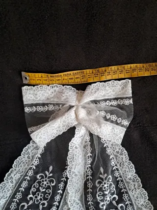 Lazo Fallera Corpiño Encaje Blanco