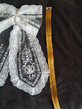 Lazo Fallera Corpiño Encaje Blanco