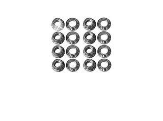 Pack 16 tuercas planas aluminio