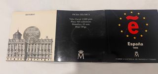 Moneda 2000 ptas 1995 Plata Presidencia Española