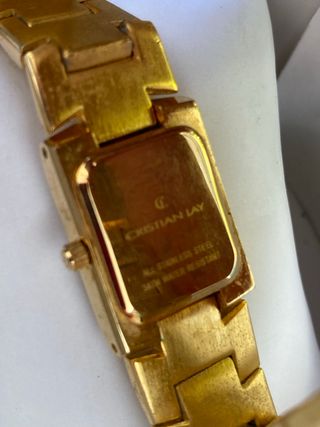Reloj Cristian Lay Dorado con Cristales