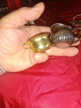 objetos niño con portafotos y otros vintage