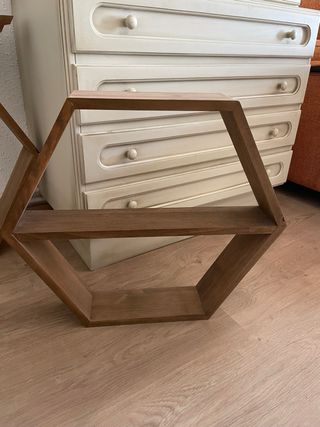 Pack 3 Estanterías Hexagonales Madera