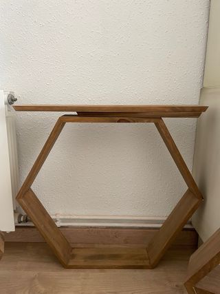 Pack 3 Estanterías Hexagonales Madera
