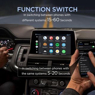 MSXTTLY Adaptador Inalámbrico CarPlay y Android Au
