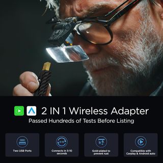 MSXTTLY Adaptador Inalámbrico CarPlay y Android Au