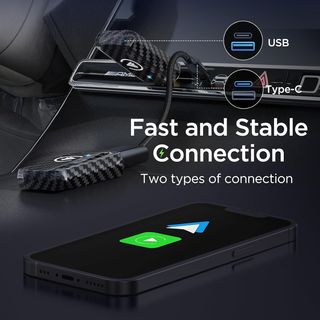 MSXTTLY Adaptador Inalámbrico CarPlay y Android Au