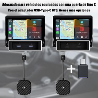 2024 Carplay inalámbrico iOS, Plug & Play Wireless