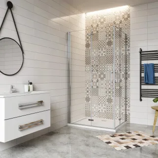 Mampara Angular Doble Puerta Plegable (70x100cm)