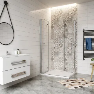 Mampara Angular Doble Puerta Plegable (70x100cm)