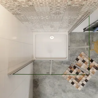 Mampara Angular Doble Puerta Plegable (70x100cm)