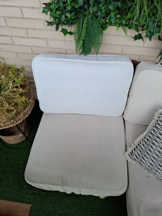 Sofá madera de teca para terraza,incluye cojines
