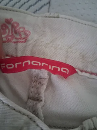 Pantalón tiro bajo blanco