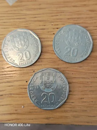 Monedas de 20 Escudos de  Portugal
