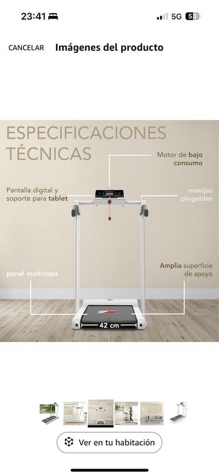 Cinta de andar compacta interactiva