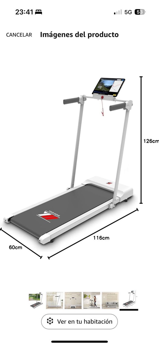 Cinta de andar compacta interactiva