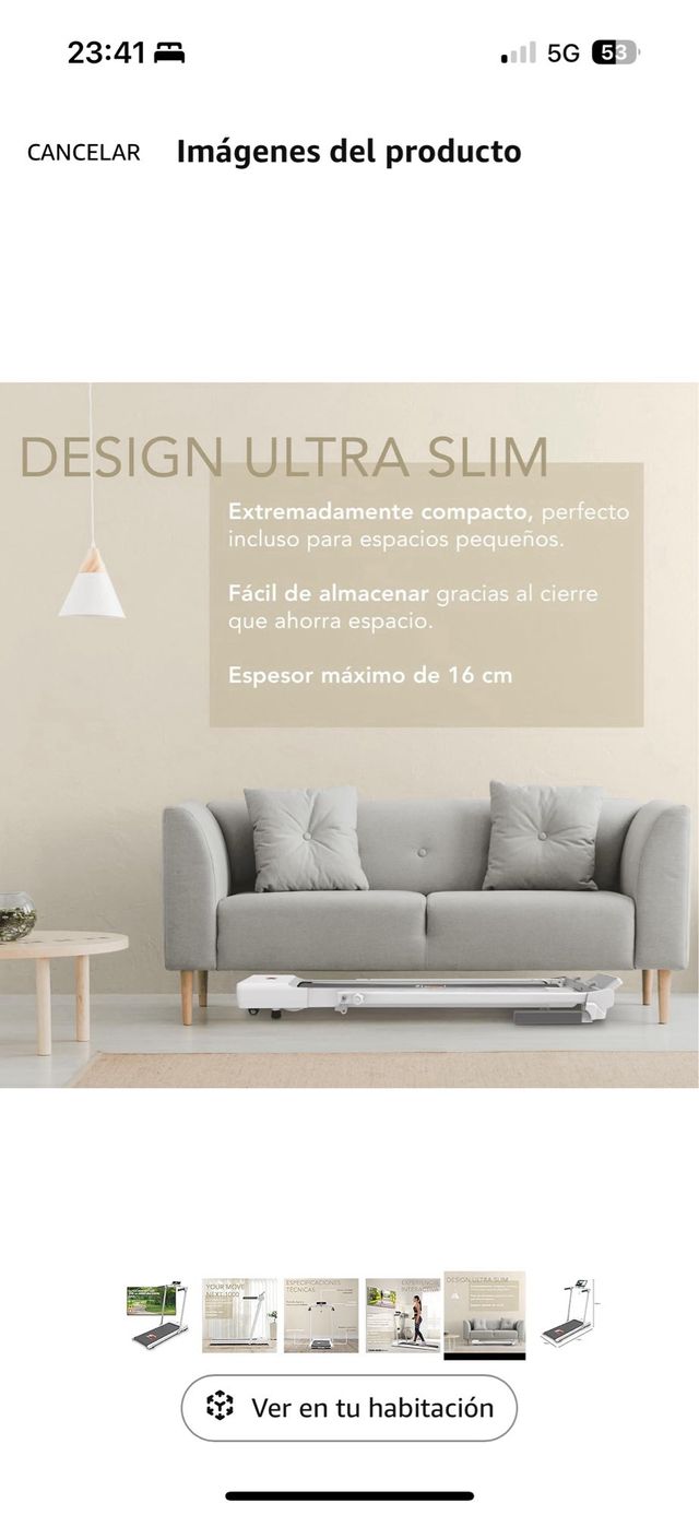 Cinta de andar compacta interactiva