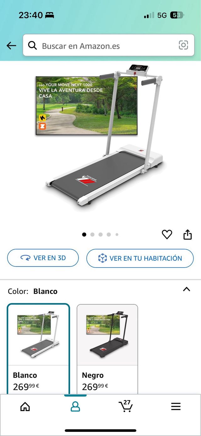 Cinta de andar compacta interactiva