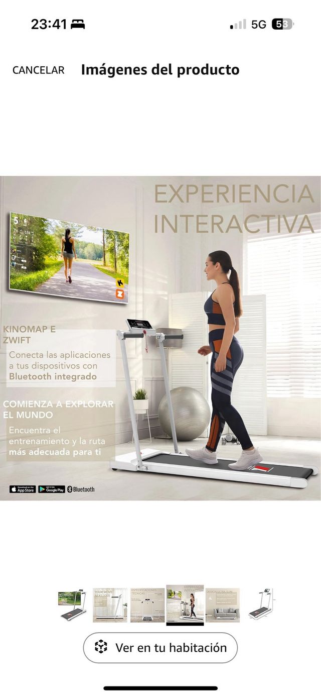 Cinta de andar compacta interactiva