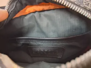 Lote 2 Bolsos Bandolera Lacoste Negro y Gris