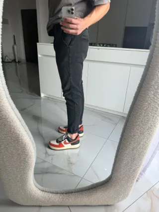 Jeans uomo neri slavato tg 48