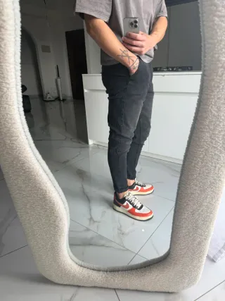 Jeans uomo neri slavato tg 48