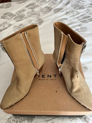 Botines ante tacón cowboy T37