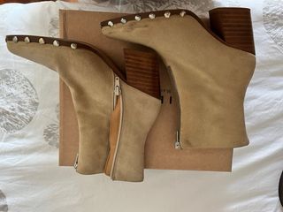 Botines ante tacón cowboy T37