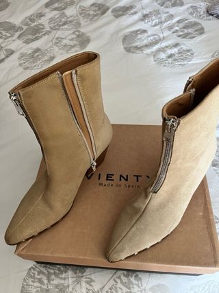 Botines ante tacón cowboy T37