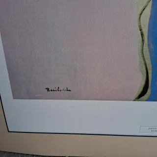 Lámina Manuel Ruibal - Mujer Azul y Rosa