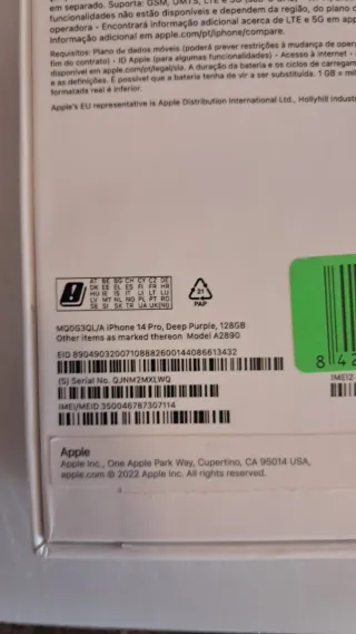 iPhone 14 Pro 128GB Negro/Morado