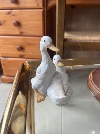 Adornos de patos de cerámica