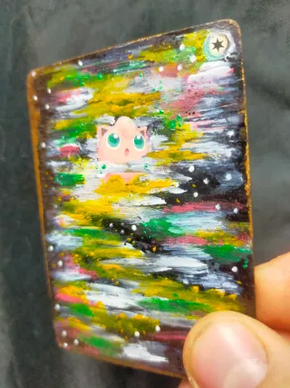 Carta Pokémon Jigglypuff pintada a mano
