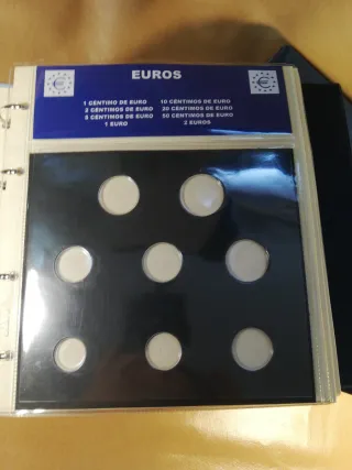 Álbum Monedas Euros Mapa Europa Banderas