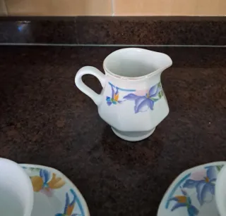 Juego de café porcelana floral