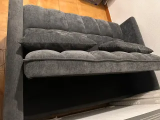 Sofá Cama Gris Tela