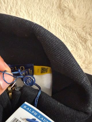 Sudadera Polo Ralph Lauren Negra Media Cremallera
