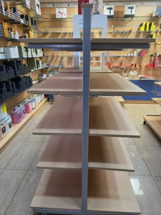 Góndolas dobles con estantes