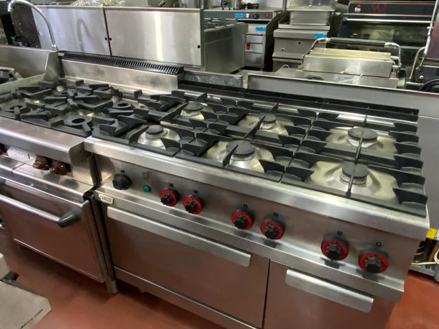Cocina Profesional Gas 6 Fuegos + Horno