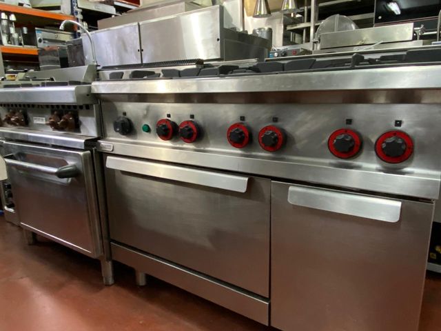 Cocina Profesional Gas 6 Fuegos + Horno