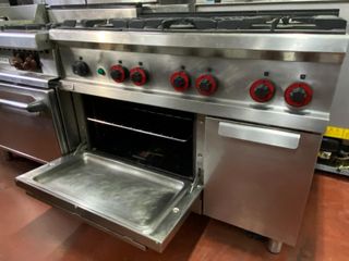 Cocina Profesional Gas 6 Fuegos + Horno