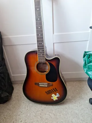 Funda para guitarra Ashton y guitarra poco usada