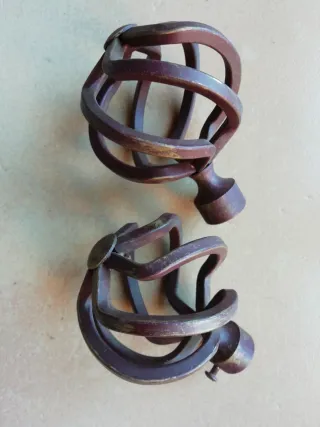 Terminales para barra cortina forja