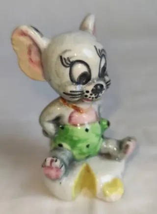 FIGURA DE RATÓN DE CERÁMICA VINTAGE