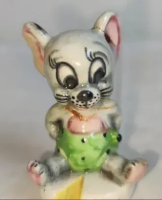 FIGURA DE RATÓN DE CERÁMICA VINTAGE