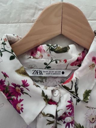 Vestido Midi Flores Zara Talla M