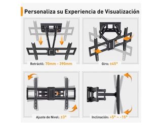 Soporte TV PERLEGEAR articulado pared