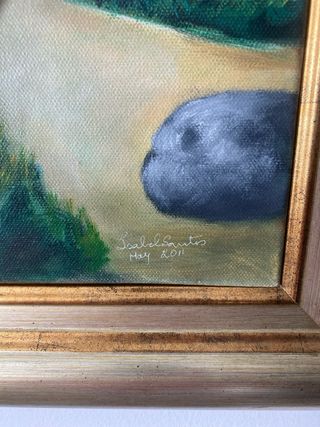 Quadro Batismo de Jesus emoldurado